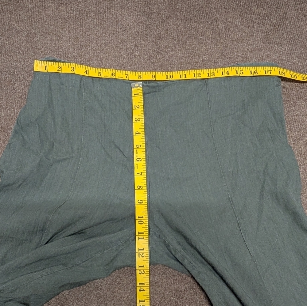 J. Jill Linen Stretch Green Casual Pants Women's Large Tall - Picture 6 of 7